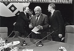 Verkiezingsavond bij de NOS, 1981, fotograaf Everhard