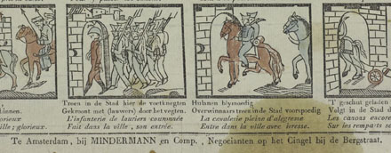 'Het moedig moord tooneel by Lypsichs Oorlogs Velden = Théatre de la guerre, présage du malheur', P.J. Brepols en Mindermann en Comp., between 1817-1833. 