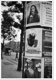 Photograph of column with posters