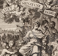 Casper Luyken, title page of 'Het Menselyk Bedryf', 1694