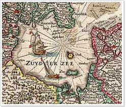  Detail of a map of the Netherlands