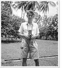 Self-portrait of the photographer in Indonesia (1947)