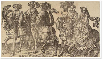 The earls and countesses of Holland, Jacob Cornelisz van Oostsanen, 15th century, Bierens de Haan collection
