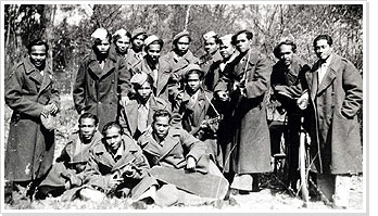 Moluccan ex-KNIL (Dutch colonial army)  soldiers, shortly after their arrival in the Netherlands, 1951