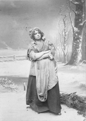Catharina Beersmans als Zwarte Griet in het gelijknamige toneelstuk, 1885-1887