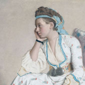 Jean Etienne Liotard, Vrouw in Turks kostuum, ca. 1752-1754.